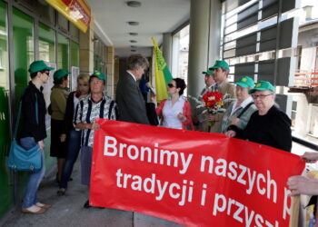 Działkowcy protestowali przed siedzibą PO - Radio Kielce