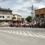 Uroczystości w Wąchocku na Rynku w pobliżu pomnika Jana Piwnika Ponurego / Kamil Król / Radio Kielce