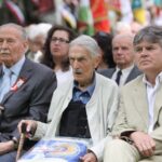 W środku żołnierz oddziału majora Ponurego Piwnika Zdzisław Rachtan Halny / Kamil Król / Radio Kielce