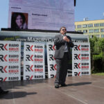 Prezentacja nowej strony WWW Radia Kielce, Marcin Kita, CSK Zeto S.A. Kielce, Jarosław Kusto, prezes Radia Kielce, Stanisław Blinstrub. / Wojciech Habdas/Radio Kielce