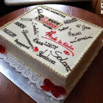 100. wydanie Made in Kielce, którego gośćmi byli Edyta i Łukasz Golcowie, kieleccy muzycy, słuchacze - tort przygotowany przez cukiernię Dorotka / Wojciech Habdas