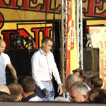 Prezentacja Korony Kielce na kieleckim Rynku - Maciej Korzym i Paweł Golański / Stanisław Blinstrub / Radio Kielce