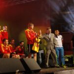 Prezentacja Korony Kielce na kieleckim Rynku - Jacek Kiełb / Stanisław Blinstrub / Radio Kielce