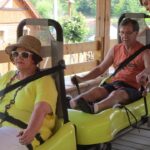 Świętokrzyskie na Fali w Bałtowie - Ewa Okońska i Jacek Kałczuga i rollercoaster / Grzegorz Jamka / Radio Kielce