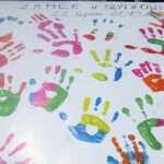 Świętokrzyskie na Fali z Radiem Kielce w Szydłowie. Plansza z łapkami. / Konrad Łużniak / Radio Kielce