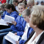 Harcerskie ognisko na Wzgórzu Zamkowym. / Wojciech Habdas / Radio Kielce