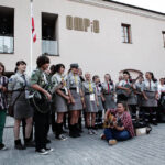 Harcerskie ognisko na Wzgórzu Zamkowym. / Wojciech Habdas / Radio Kielce