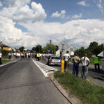 Mieszkańcy Woli Jachowej i Skorzeszyc zablokowali ruch na drodze 74 / Wojciech Habdas / Radio Kielce