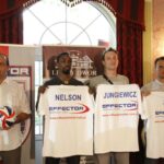 Prezes Effectora Jacek Sęk z nowymi siatkarzami / Kamil Król / Radio Kielce