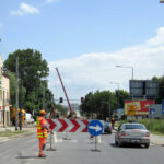 Utrudnienia na ul. 1-go Maja. / Robert Felczak / Radio Kielce