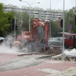 Krajobraz przebudowy kieleckich ulic.Ulica Radiowa. / Piotr Michalski / Radio Kielce