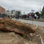 Krajobraz przebudowy kieleckich ulic.Węzeł Żelazna. / Piotr Michalski / Radio Kielce