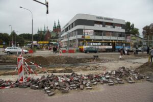 Krajobraz przebudowy kieleckich ulic.Węzeł Żelazna. / Piotr Michalski / Radio Kielce