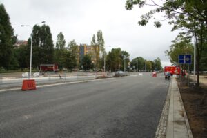 Krajobraz przebudowy kieleckich ulic.Aleja Tysiąclecia PP. / Piotr Michalski / Radio Kielce