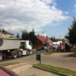 Blokada krajowej 74 w Opatowie / Teresa Czajkowska / Radio Kielce