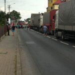 Blokada krajowej 74 w Opatowie / Teresa Czajkowska / Radio Kielce