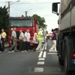 Blokada krajowej 74 w Opatowie / Teresa Czajkowska / Radio Kielce