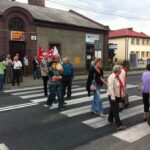 Blokada krajowej 74 w Opatowie / Teresa Czajkowska / Radio Kielce