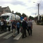 Blokada krajowej 74 w Opatowie / Teresa Czajkowska / Radio Kielce