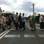 Blokada krajowej 74 w Opatowie / Teresa Czajkowska / Radio Kielce