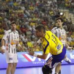 Fragment meczu Vive Targi - Frisch Auf Goeppingen / Kamil Król / Radio Kielce