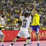 Fragment meczu Vive Targi - Frisch Auf Goeppingen / Kamil Król / Radio Kielce