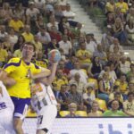 Fragment meczu Vive Targi - Frisch Auf Goeppingen / Kamil Król / Radio Kielce