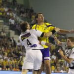 Fragment meczu Vive Targi - Frisch Auf Goeppingen / Kamil Król / Radio Kielce