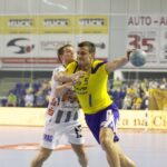 Fragment meczu Vive Targi - Frisch Auf Goeppingen / Kamil Król / Radio Kielce