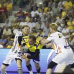 Fragment meczu Vive Targi - Frisch Auf Goeppingen / Kamil Król / Radio Kielce