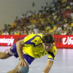 Fragment meczu Vive Targi - Frisch Auf Goeppingen / Kamil Król / Radio Kielce