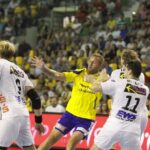 Fragment meczu Vive Targi - Frisch Auf Goeppingen / Kamil Król / Radio Kielce