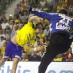 Fragment meczu Vive Targi - Frisch Auf Goeppingen / Kamil Król / Radio Kielce