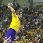 Fragment meczu Vive Targi - Frisch Auf Goeppingen / Kamil Król / Radio Kielce