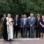 Kadrówka dotarła do Kielc, złożenie meldunku o przybyciu Marszu Prezydentowi Kielc pod historyczną figurą Najświętszej Maryi Panny / Wojciech Habdas / Radio Kielce