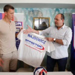 Konferencja Effectora Kielce (20 sierpnia 2013). Prezentacja nowych zawodników. n/z Bartosz Wajdowicz / Wojciech Habdas / Radio Kielce