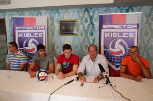 Konferencja Effectora Kielce (20 sierpnia 2013). Prezentacja nowych zawodników. / Wojciech Habdas / Radio Kielce