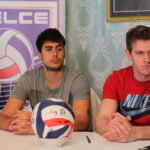 Konferencja Effectora Kielce (20 sierpnia 2013). Prezentacja nowych zawodników. n/z Bruno Romanutti i Cristian Poglajen / Wojciech Habdas / Radio Kielce