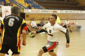 XVI Światowe Letnie Igrzyska Polonijne, turniej piłkarzy ręcznych, mecz: Polonia Austria Team - Sokół Soleczniki (Litwa) / Kamil Król / Radio Kielce