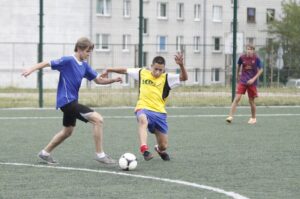 Wakacje z Futbolem, fragment meczu ćwierćfinałowego gimnazjów: Pogromcy Nadwagi - Kadra Czeczenii / Kamil Król / Radio Kielce