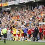 Tak cieszyli się kielczanie po zdobyciu drugiej bramki / Kamil Król / Radio Kielce