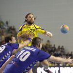 Fragment meczu Vive Targi Kielce - Meszkow Brześć / Kamil Król / Radio Kielce