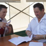 Podpisanie umowy na budowę szpitalika / Bartłomiej Zapała / Radio Kielce