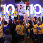 Prezentacja drużyny szczypiornistów Vive Targów Kielce. Chętnych do udziału w konkursach nie brakowało. / Wojciech Habdas / Radio Kielce