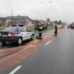 12.09.2013. Zderzenie busa z karetką na Krakowskiej w Kielcach / Wojciech Habdas / Radio Kielce