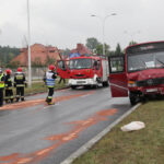 12.09.2013. Zderzenie busa z karetką na Krakowskiej w Kielcach / Wojciech Habdas / Radio Kielce
