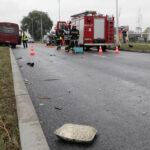 12.09.2013. Zderzenie busa z karetką na Krakowskiej w Kielcach / Wojciech Habdas / Radio Kielce