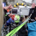 22.9.2013 Światowy dzień bez samochodu. Rowerowa masa krytyczna. Meta na rynku. / Wojciech Habdas / Radio Kielce