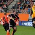 Fragment meczu Zagłębie Lubin - Korona Kielce / Krzysztof Żołądek / Radio Kielce