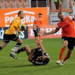 Fragment meczu Zagłębie Lubin - Korona Kielce / Krzysztof Żołądek / Radio Kielce